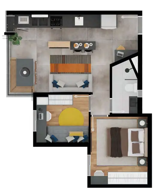 Apartamento com 2 quartos à venda, 44m2 em Centro, Santo Andre - SP - imagem 3 Foto 3 de Apartamento com 2 quartos à venda, 44m2 em Centro, Santo Andre - SP
