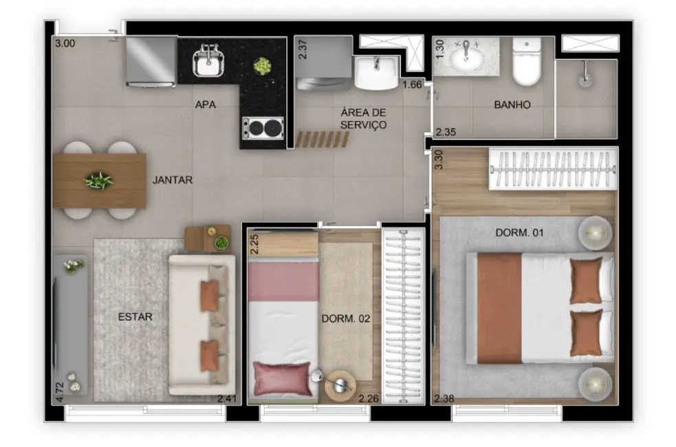 Foto 8 de Apartamento com 2 quartos à venda, 38m2 em Mooca, São Paulo - SP