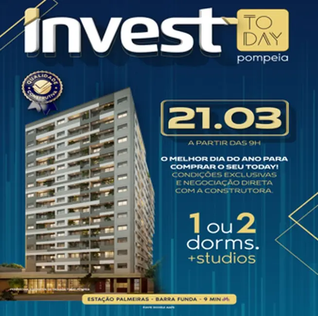 Foto 1 de Apartamento com 1 quarto à venda, 29m2 em Vila Pompéia, São Paulo - SP