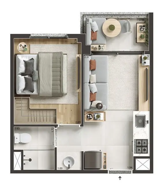 Apartamento com 1 quarto à venda, 29m2 em Vila Pompéia, São Paulo - SP - imagem 3 Foto 3 de Apartamento com 1 quarto à venda, 29m2 em Vila Pompéia, São Paulo - SP