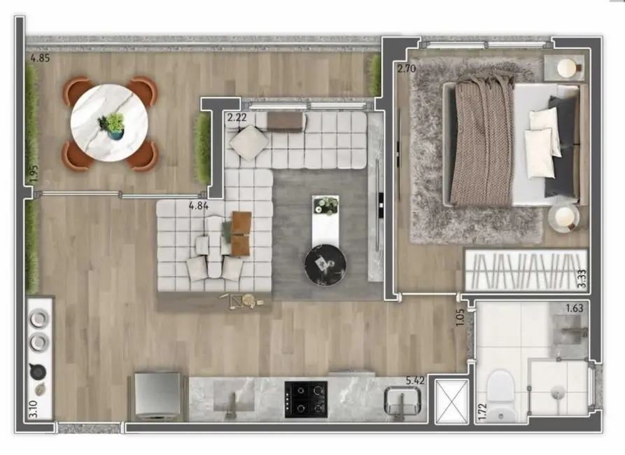 Apartamento com 1 quarto à venda, 29m2 em Vila Pompéia, São Paulo - SP - imagem 6 Foto 6 de Apartamento com 1 quarto à venda, 29m2 em Vila Pompéia, São Paulo - SP