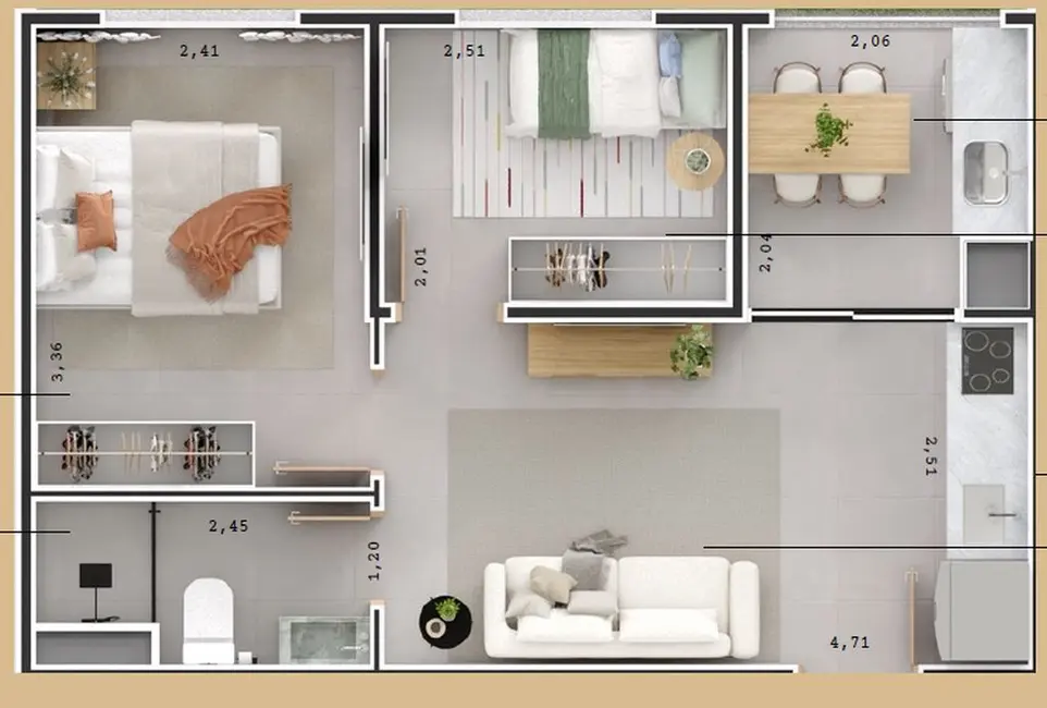 Foto 4 de Apartamento com 2 quartos à venda, 35m2 em Chácara Santa Maria, São Paulo - SP