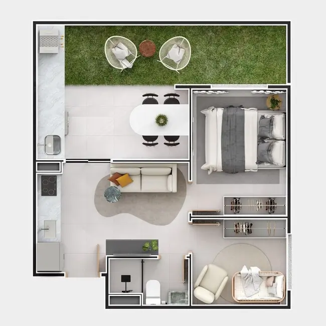Foto 2 de Apartamento com 2 quartos à venda, 35m2 em Chácara Santa Maria, São Paulo - SP