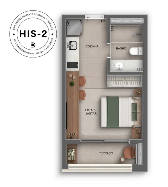 Foto 2 de Kitnet com 1 quarto à venda, 27m2 em Ipiranga, São Paulo - SP