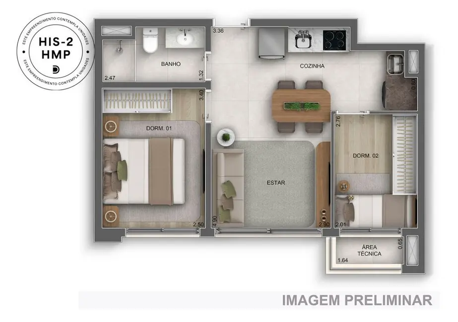 Kitnet com 1 quarto à venda, 27m2 em Mooca, São Paulo - SP - imagem 3 Foto 3 de Kitnet com 1 quarto à venda, 27m2 em Mooca, São Paulo - SP