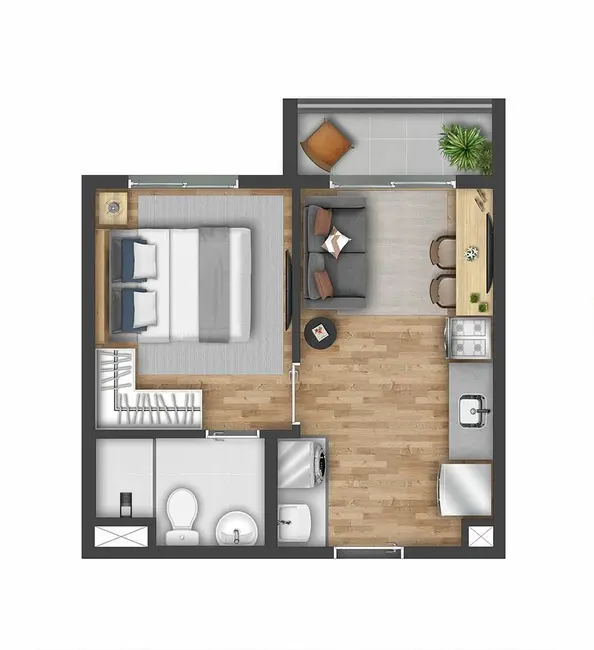 Foto 2 de Apartamento com 1 quarto à venda, 26m2 em Vila Carrão, São Paulo - SP
