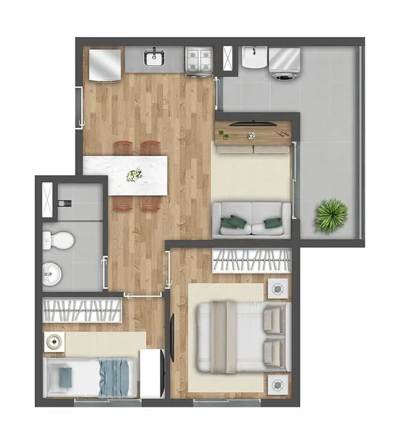 Foto 5 de Apartamento com 1 quarto à venda, 26m2 em Vila Carrão, São Paulo - SP