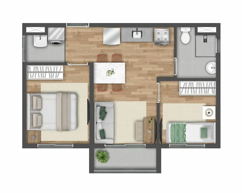 Foto 3 de Apartamento com 1 quarto à venda, 26m2 em Vila Carrão, São Paulo - SP