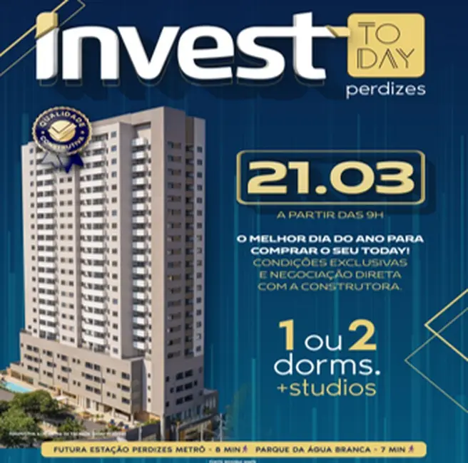 Foto 1 de Apartamento com 1 quarto à venda, 27m2 em Perdizes, São Paulo - SP