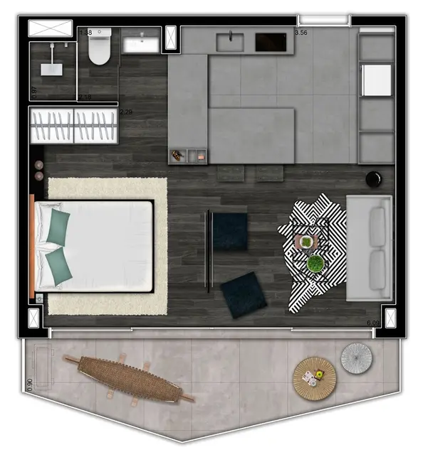 Apartamento com 2 quartos à venda, 156m2 em Itaim Bibi, São Paulo - SP - imagem 3 Foto 3 de Apartamento com 2 quartos à venda, 156m2 em Itaim Bibi, São Paulo - SP