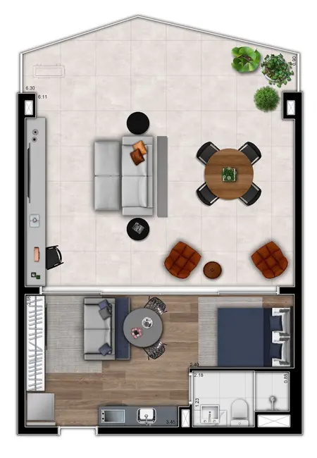 Apartamento com 2 quartos à venda, 156m2 em Itaim Bibi, São Paulo - SP - imagem 8 Foto 8 de Apartamento com 2 quartos à venda, 156m2 em Itaim Bibi, São Paulo - SP