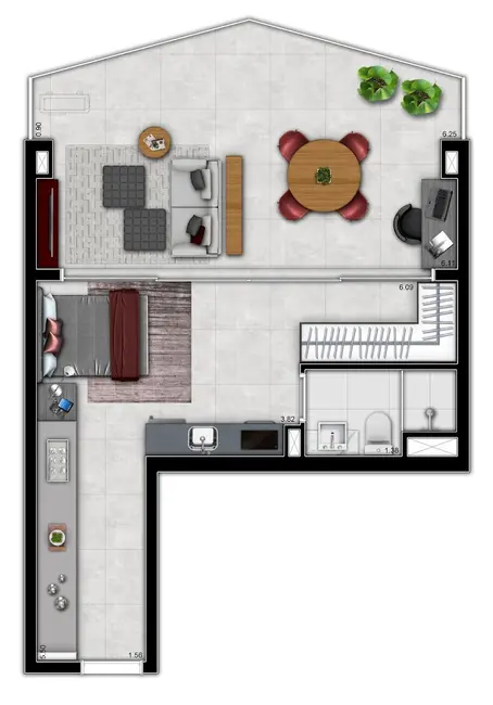 Apartamento com 2 quartos à venda, 156m2 em Itaim Bibi, São Paulo - SP - imagem 4 Foto 4 de Apartamento com 2 quartos à venda, 156m2 em Itaim Bibi, São Paulo - SP