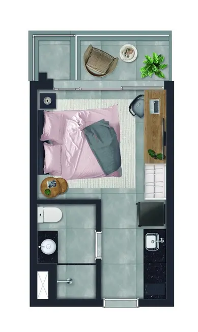 Apartamento com 2 quartos à venda, 42m2 em Alto da Boa Vista, São Paulo - SP - imagem 5 Foto 5 de Apartamento com 2 quartos à venda, 42m2 em Alto da Boa Vista, São Paulo - SP