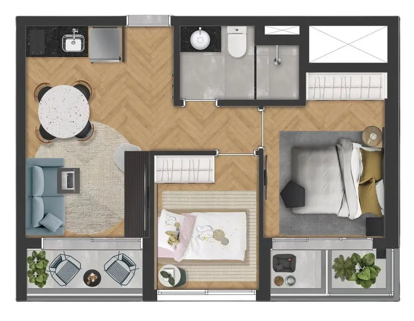 Apartamento com 2 quartos à venda, 42m2 em Alto da Boa Vista, São Paulo - SP - imagem 4 Foto 4 de Apartamento com 2 quartos à venda, 42m2 em Alto da Boa Vista, São Paulo - SP