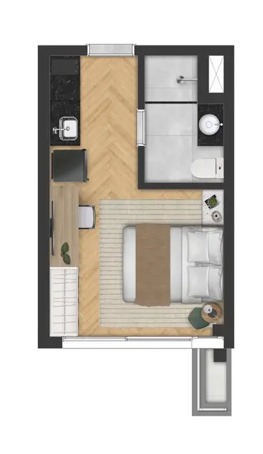 Apartamento com 2 quartos à venda, 42m2 em Alto da Boa Vista, São Paulo - SP - imagem 3 Foto 3 de Apartamento com 2 quartos à venda, 42m2 em Alto da Boa Vista, São Paulo - SP