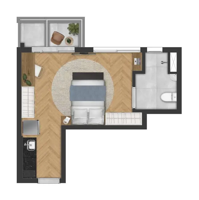 Apartamento com 2 quartos à venda, 42m2 em Alto da Boa Vista, São Paulo - SP - imagem 6 Foto 6 de Apartamento com 2 quartos à venda, 42m2 em Alto da Boa Vista, São Paulo - SP