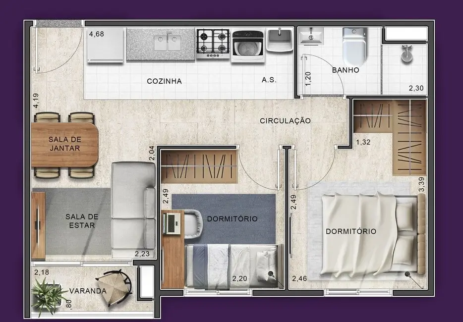 Foto 4 de Apartamento com 2 quartos à venda, 37m2 em Vila Aricanduva, São Paulo - SP