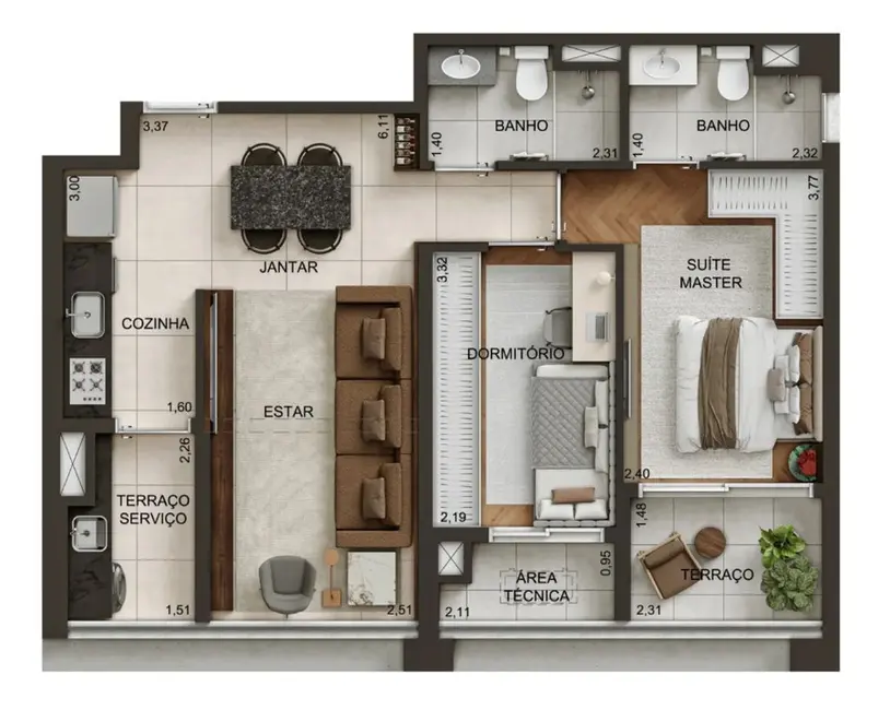 Kitnet com 1 quarto à venda, 22m2 em Chácara Santo Antônio (Zona Sul), São Paulo - SP - imagem 7 Foto 7 de Kitnet com 1 quarto à venda, 22m2 em Chácara Santo Antônio (Zona Sul), São Paulo - SP
