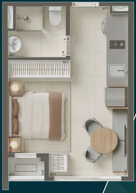 Apartamento com 2 quartos à venda, 42m2 em São Paulo - SP - imagem 2 Foto 2 de Apartamento com 2 quartos à venda, 42m2 em São Paulo - SP