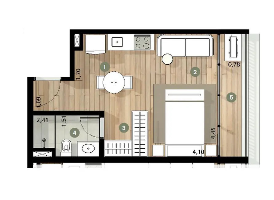 Foto 2 de Kitnet com 1 quarto à venda, 34m2 em Santana, São Paulo - SP