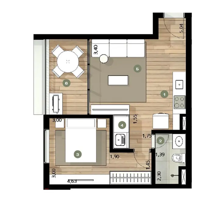 Foto 6 de Kitnet com 1 quarto à venda, 34m2 em Santana, São Paulo - SP