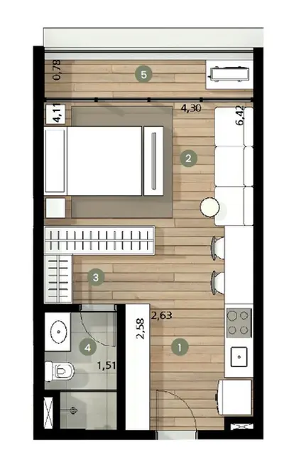 Foto 3 de Kitnet com 1 quarto à venda, 34m2 em Santana, São Paulo - SP