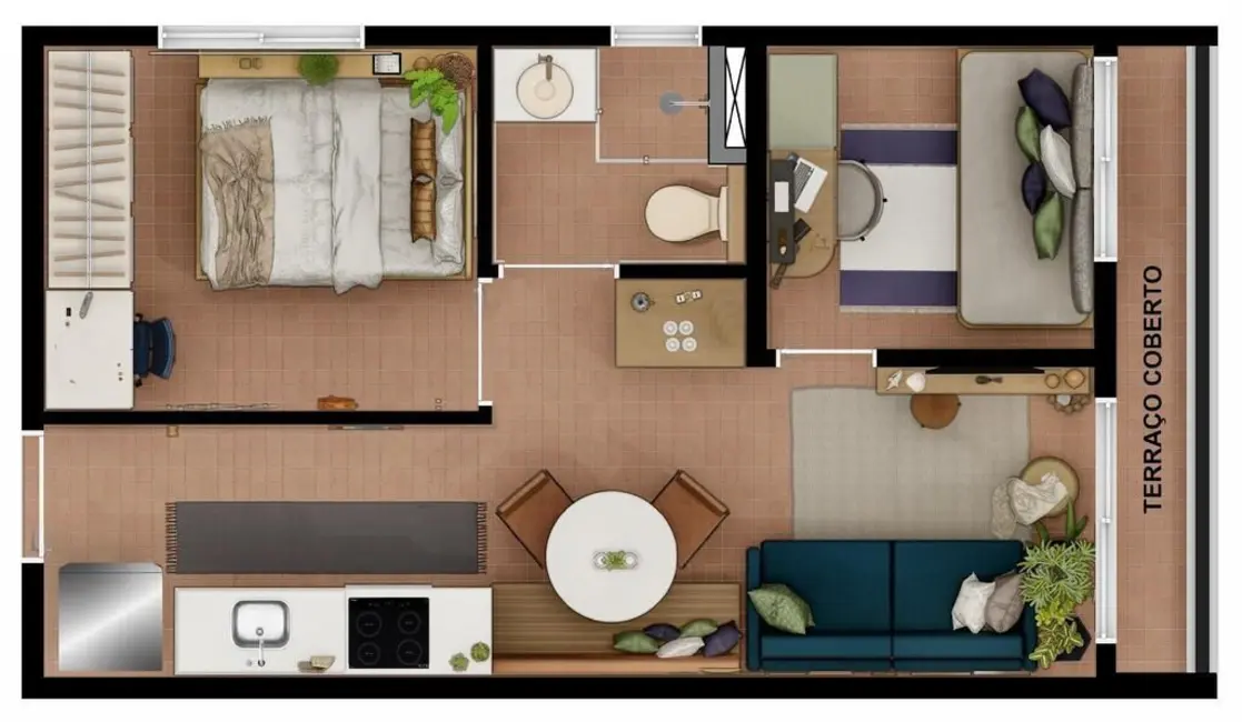 Apartamento com 2 quartos à venda, 43m2 em Vila Clementino, São Paulo - SP - imagem 2 Foto 2 de Apartamento com 2 quartos à venda, 43m2 em Vila Clementino, São Paulo - SP