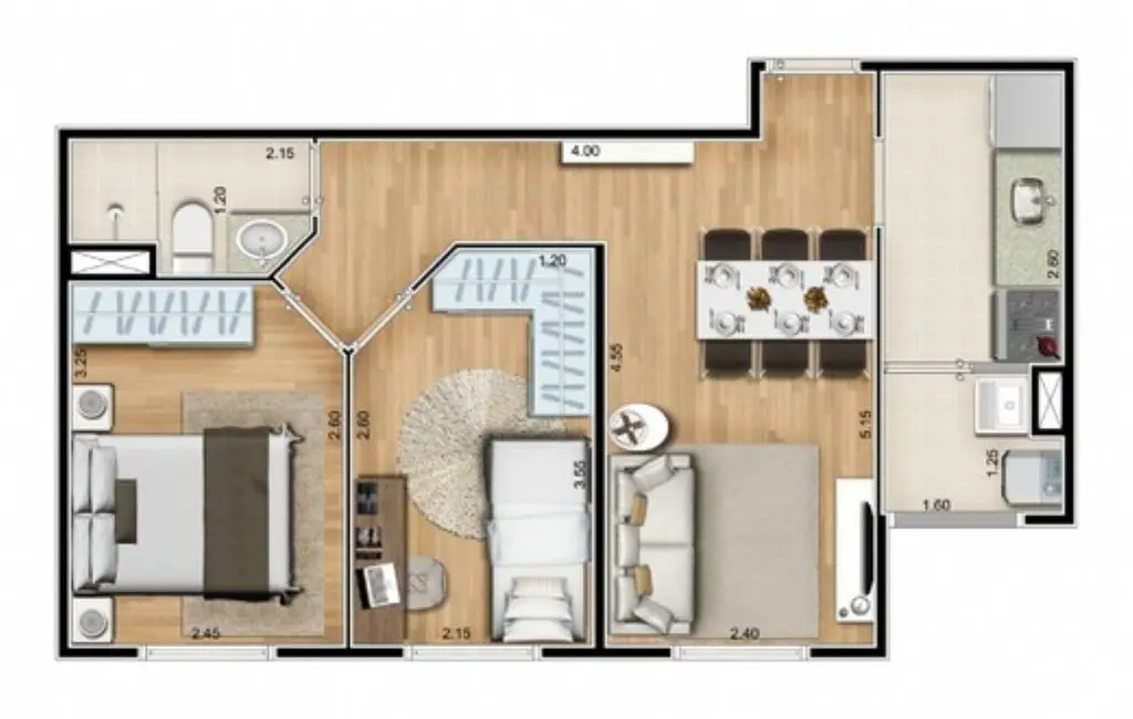 Foto 5 de Apartamento com 2 quartos à venda, 44m2 em Paulicéia, Sao Bernardo Do Campo - SP