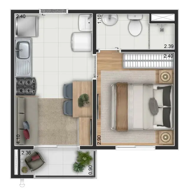 Foto 1 de Apartamento com 1 quarto à venda, 25m2 em Vila Dom Pedro I, São Paulo - SP