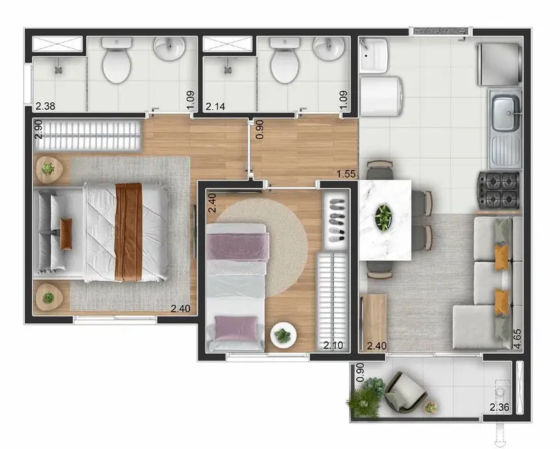 Foto 2 de Apartamento com 1 quarto à venda, 25m2 em Vila Dom Pedro I, São Paulo - SP