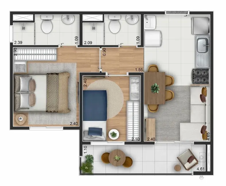 Foto 4 de Apartamento com 1 quarto à venda, 25m2 em Vila Dom Pedro I, São Paulo - SP