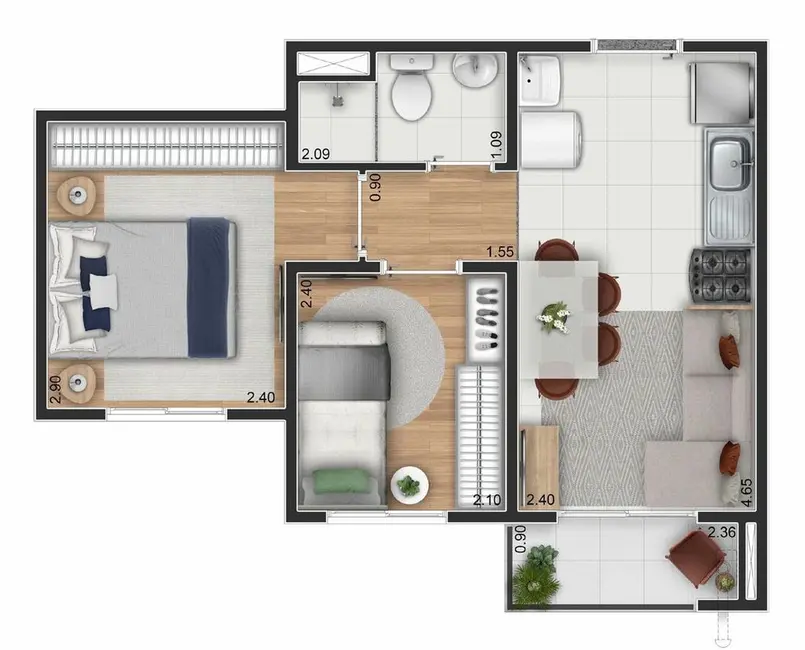 Foto 3 de Apartamento com 1 quarto à venda, 25m2 em Vila Dom Pedro I, São Paulo - SP