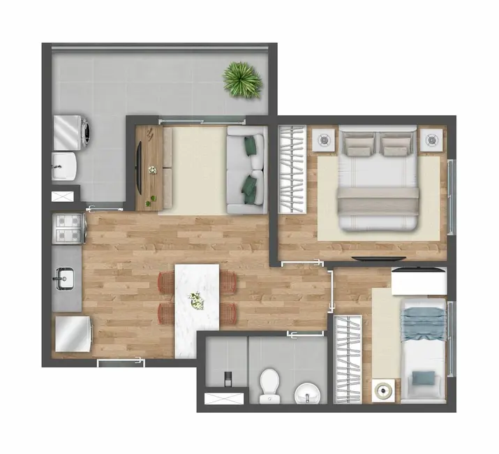 Foto 2 de Apartamento com 2 quartos à venda, 41m2 em Vila Nova das Belezas, São Paulo - SP