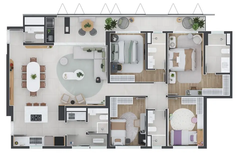Foto 3 de Apartamento com 4 quartos à venda, 154m2 em Vila Brandina, Campinas - SP