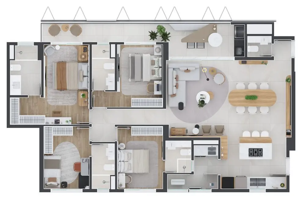 Foto 1 de Apartamento com 4 quartos à venda, 154m2 em Vila Brandina, Campinas - SP