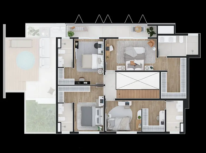 Apartamento com 4 quartos à venda, 154m2 em Vila Brandina, Campinas - SP - imagem 6 Foto 6 de Apartamento com 4 quartos à venda, 154m2 em Vila Brandina, Campinas - SP