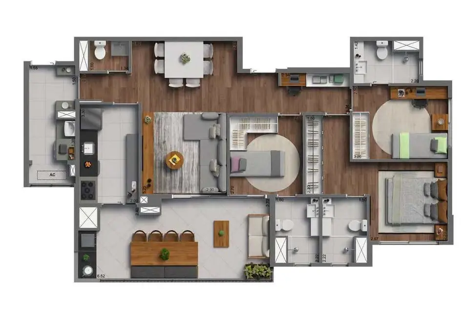 Foto 7 de Apartamento com 2 quartos à venda, 126m2 em Morumbi, São Paulo - SP