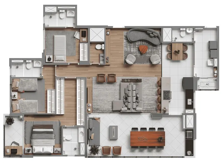 Foto 3 de Apartamento com 4 quartos à venda, 141m2 em Morumbi, São Paulo - SP
