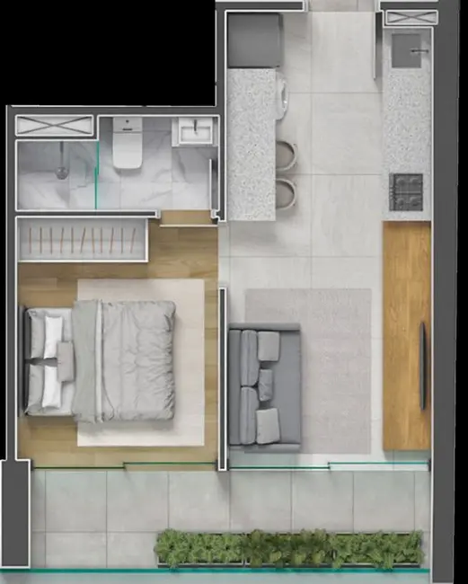Kitnet com 1 quarto à venda, 18m2 em Centro, São Paulo - SP - imagem 6 Foto 6 de Kitnet com 1 quarto à venda, 18m2 em Centro, São Paulo - SP