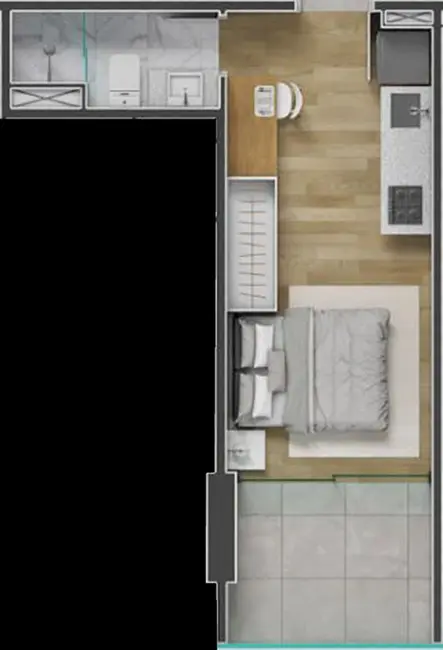 Kitnet com 1 quarto à venda, 18m2 em Centro, São Paulo - SP - imagem 2 Foto 2 de Kitnet com 1 quarto à venda, 18m2 em Centro, São Paulo - SP