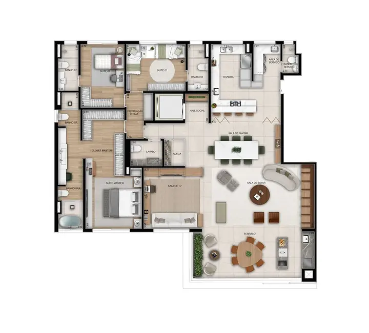 Foto 6 de Apartamento com 4 quartos à venda, 222m2 em Jardim Vitória Régia, São Paulo - SP