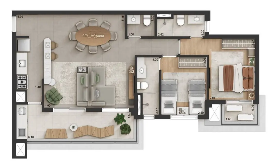 Foto 2 de Cobertura com 3 quartos à venda, 167m2 em Jardim Tupanci, Barueri - SP