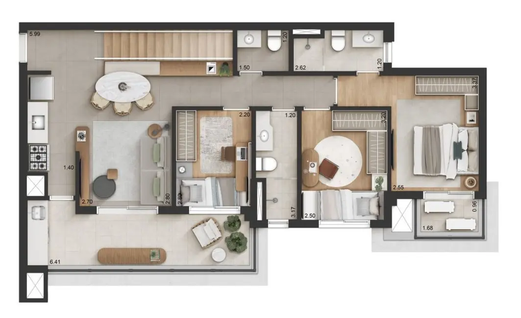 Foto 4 de Cobertura com 3 quartos à venda, 167m2 em Jardim Tupanci, Barueri - SP