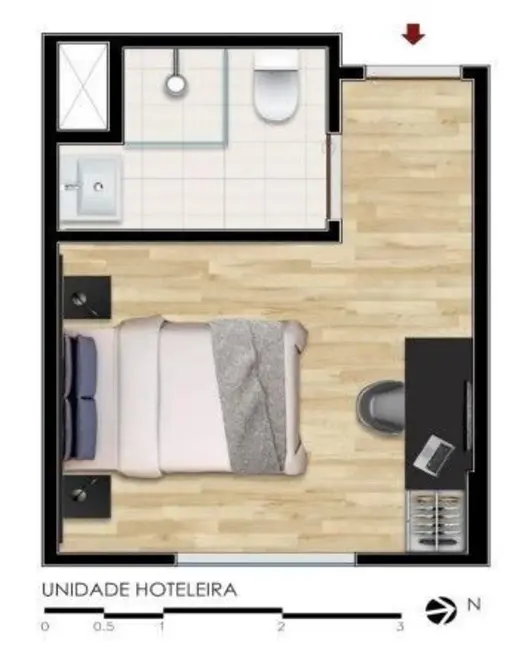 Foto 6 de Apartamento com 1 quarto à venda, 18m2 em Pinheiros, São Paulo - SP