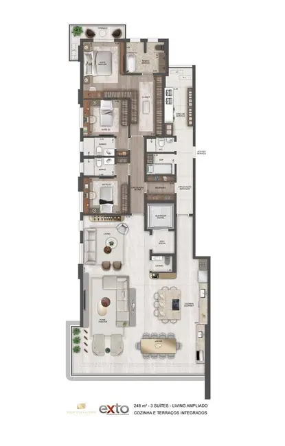 Apartamento com 4 quartos à venda, 248m2 em Pacaembu, São Paulo - SP - imagem 5 Foto 5 de Apartamento com 4 quartos à venda, 248m2 em Pacaembu, São Paulo - SP