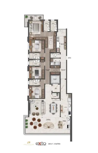 Apartamento com 4 quartos à venda, 248m2 em Pacaembu, São Paulo - SP - imagem 2 Foto 2 de Apartamento com 4 quartos à venda, 248m2 em Pacaembu, São Paulo - SP