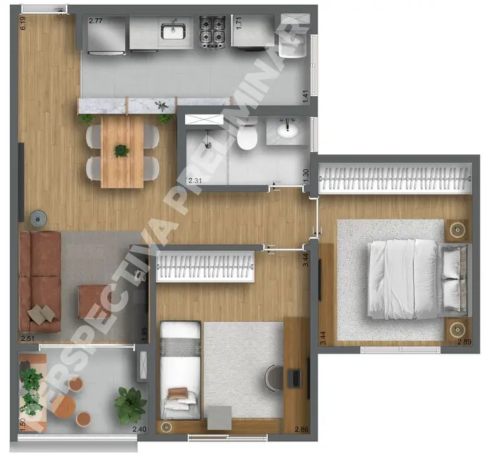 Foto 3 de Apartamento com 3 quartos à venda, 123m2 em Cézar de Souza, Mogi Das Cruzes - SP