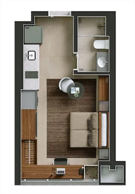Foto 4 de Kitnet com 1 quarto à venda, 24m2 em Perdizes, São Paulo - SP
