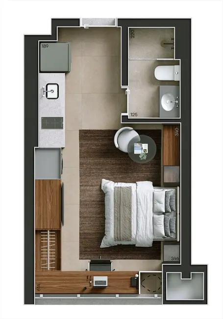 Foto 2 de Kitnet com 1 quarto à venda, 24m2 em Perdizes, São Paulo - SP