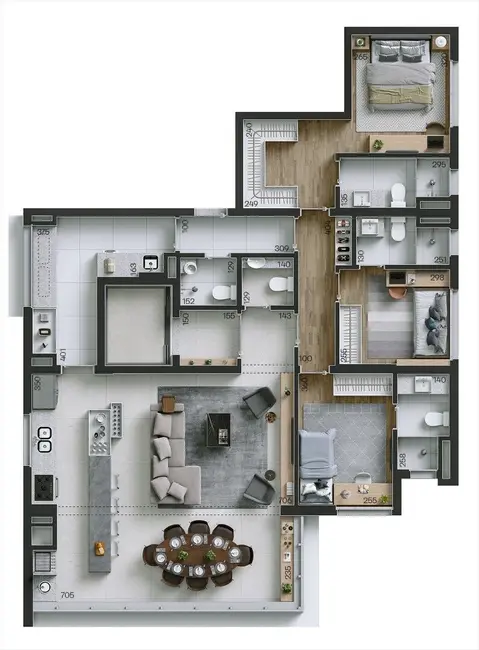 Apartamento com 4 quartos à venda, 171m2 em Perdizes, São Paulo - SP - imagem 4 Foto 4 de Apartamento com 4 quartos à venda, 171m2 em Perdizes, São Paulo - SP